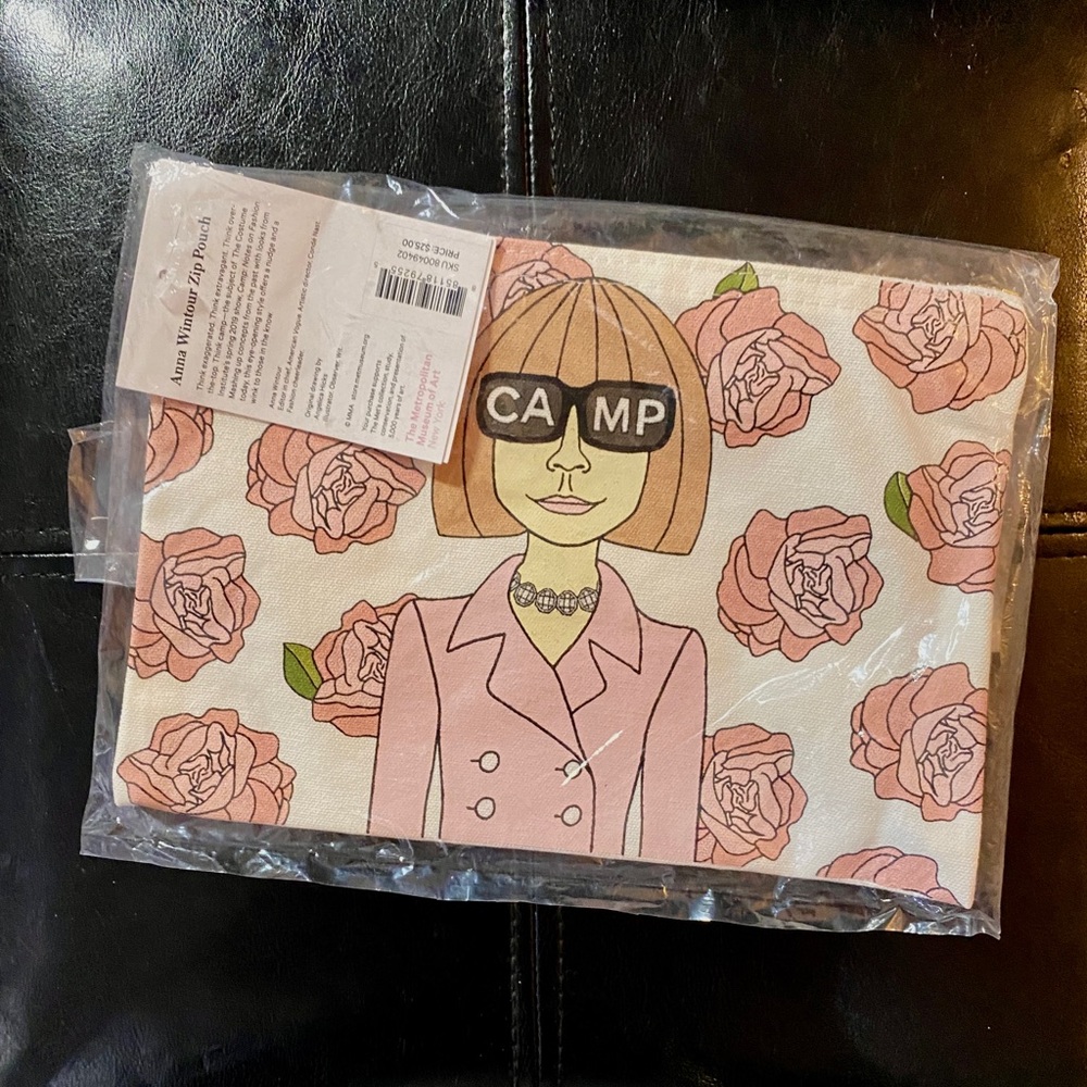 The Met Store Anna Wintour Zip Pouch Camp Icons